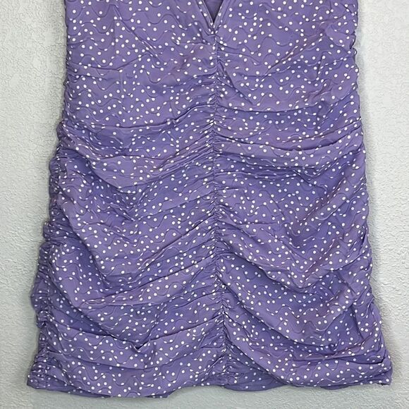 NWT For Love & Lemons Chelsie Mini Dress With All-over Polka Dot Print Large - Picture 5 of 16